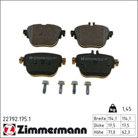 Bremsbelagsatz, Scheibenbremse 22792.175.1 Bremsbelagsatz, Scheibenbremse 22792.175.1