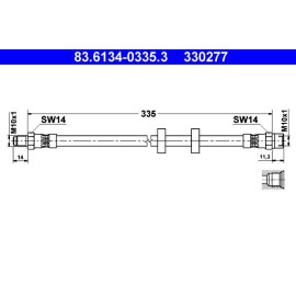 Bremsschlauch 83.6134-0335.3