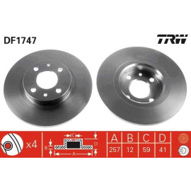Bremsscheibe DF1747 Bremsscheibe DF1747