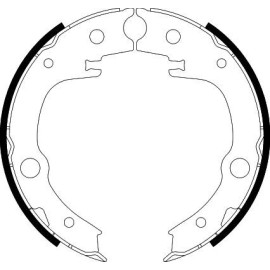 Hella 8DA 355 050-651 Bremsbackensatz, Feststellbremse