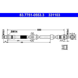 Bremsschlauch 83.7751-0553.3