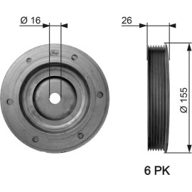 Riemenscheibe, Kurbelwelle TVD1020