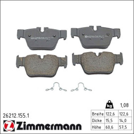 Bremsbelagsatz, Scheibenbremse 26212.155.1 Bremsbelagsatz, Scheibenbremse 26212.155.1