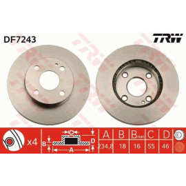 Bremsscheibe DF7243 Bremsscheibe DF7243