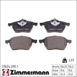 Bremsbelagsatz, Scheibenbremse 21624.200.1 Bremsbelagsatz, Scheibenbremse 21624.200.1
