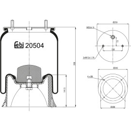 FEBI BILSTEIN 20504 Federbalg, Luftfederung