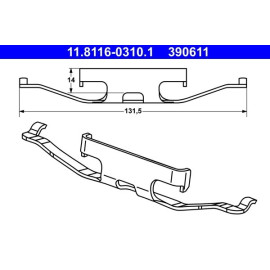 Feder, Bremssattel 11.8116-0310.1