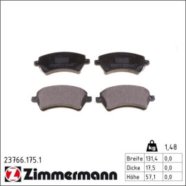 Bremsbelagsatz, Scheibenbremse 23766.175.1 Bremsbelagsatz, Scheibenbremse 23766.175.1