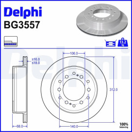 Bremsscheibe BG3557 Bremsscheibe BG3557