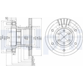 Delphi BG9453 Bremsscheibe Delphi BG9453 Bremsscheibe