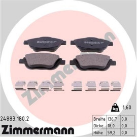 Bremsbelagsatz, Scheibenbremse 24883.180.2 Bremsbelagsatz, Scheibenbremse 24883.180.2