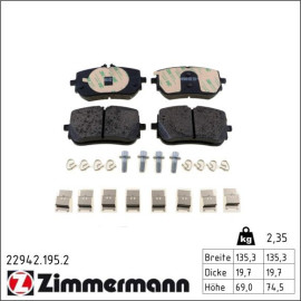 Bremsbelagsatz, Scheibenbremse 22942.195.2 Bremsbelagsatz, Scheibenbremse 22942.195.2