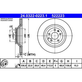 Bremsscheibe 24.0322-0223.1
