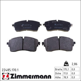 Bremsbelagsatz, Scheibenbremse 22485.170.1 Bremsbelagsatz, Scheibenbremse 22485.170.1