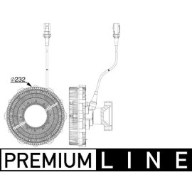 Kupplung, Kühlerlüfter CFC 251 000P Kupplung, Kühlerlüfter CFC 251 000P