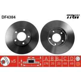 Bremsscheibe DF4384 Bremsscheibe DF4384