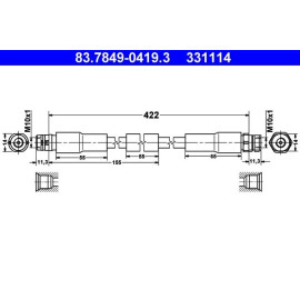 Bremsschlauch 83.7849-0419.3
