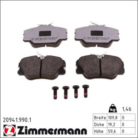 Bremsbelagsatz, Scheibenbremse 20941.990.1