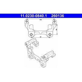 Halter, Bremssattel 11.0230-0840.1