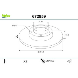 Bremsscheibe 672859 Bremsscheibe 672859