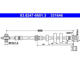 Bremsschlauch 83.8247-0601.3