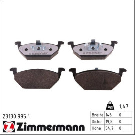Bremsbelagsatz, Scheibenbremse 23130.995.1