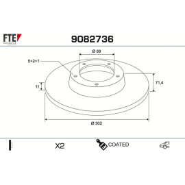 Bremsscheibe 9082736 Bremsscheibe 9082736