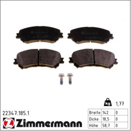 ZIMMERMANN 22347.185.1 Bremsbeläge mit akustischer Verschleißwarnung, mit Schrauben ZIMMERMANN 22347.185.1 Bremsbeläge mit akustischer Verschleißwarnung, mit Schrauben