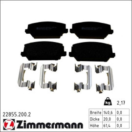 Bremsbelagsatz, Scheibenbremse 22855.200.2