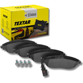 TEXTAR 2473803 Bremsbeläge mit integriertem Verschleißwarnkontakt, mit Bremssattelschrauben TEXTAR 2473803 Bremsbeläge mit integriertem Verschleißwarnkontakt, mit Bremssattelschrauben