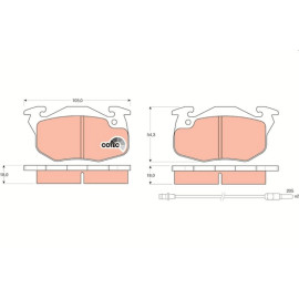 Bremsbelagsatz, Scheibenbremse GDB327 Bremsbelagsatz, Scheibenbremse GDB327