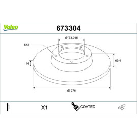 Bremsscheibe 673304 Bremsscheibe 673304