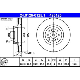 Bremsscheibe 24.0126-0125.1