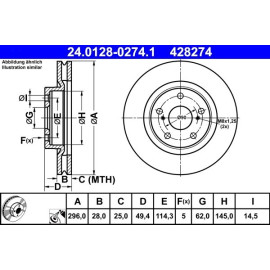 Bremsscheibe 24.0128-0274.1