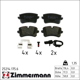 Bremsbelagsatz, Scheibenbremse 25214.175.6 Bremsbelagsatz, Scheibenbremse 25214.175.6
