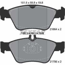 Bremsbelagsatz, Scheibenbremse 2166404