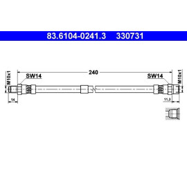 Bremsschlauch 83.6104-0241.3