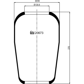 FEBI BILSTEIN 20673 Federbalg, Luftfederung FEBI BILSTEIN 20673 Federbalg, Luftfederung