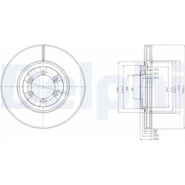 Delphi BG4133 Bremsscheibe Delphi BG4133 Bremsscheibe