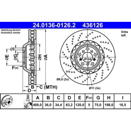 Bremsscheibe 24.0136-0126.2