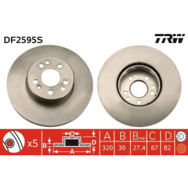 Bremsscheibe DF2595S Bremsscheibe DF2595S