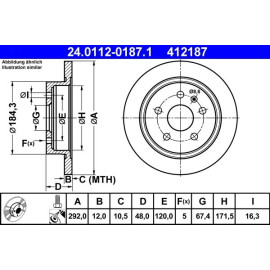 Bremsscheibe 24.0112-0187.1