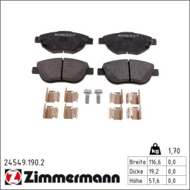 Bremsbelagsatz, Scheibenbremse 24549.190.2 Bremsbelagsatz, Scheibenbremse 24549.190.2
