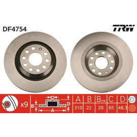 Bremsscheibe DF4754 Bremsscheibe DF4754