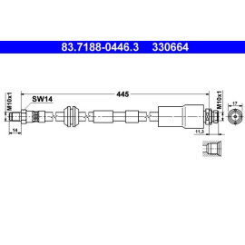 Bremsschlauch 83.7188-0446.3
