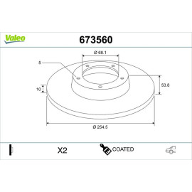 Bremsscheibe 673560 Bremsscheibe 673560
