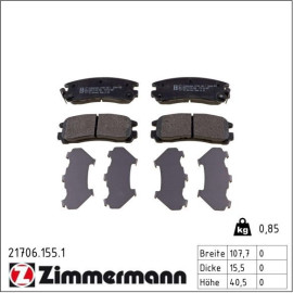 Bremsbelagsatz, Scheibenbremse 21706.155.1 Bremsbelagsatz, Scheibenbremse 21706.155.1