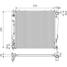 Kühler, Motorkühlung 701359