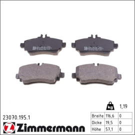 Bremsbelagsatz, Scheibenbremse 23070.195.1 Bremsbelagsatz, Scheibenbremse 23070.195.1