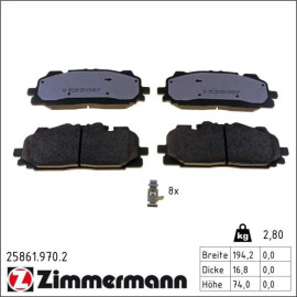 Bremsbelagsatz, Scheibenbremse 25861.970.2 Bremsbelagsatz, Scheibenbremse 25861.970.2